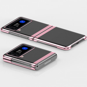 Прозрачен калъф с цветна рамка Plating - Samsung Galaxy Z Flip4 черен - Img 9