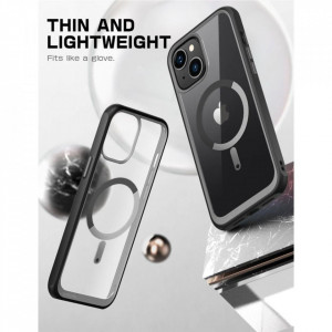 Прозрачен калъф 360° с рамка SUPCASE Unicorn Beetle Edge MagSafe - iPhone 14 Plus черен - Img 5