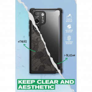 Прозрачен калъф 360° с черна рамка SUPCASE Iblsn Ares - Samsung Galaxy S22 Ultra - Img 6
