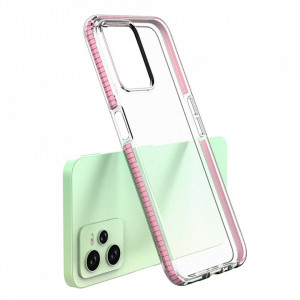 Прозрачен силиконов гръб с цветен кант Spring - Realme C35 черен - Img 3