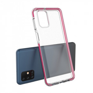 Прозрачен силиконов гръб с цветен кант Spring - Samsung Galaxy M51 черен - Img 4