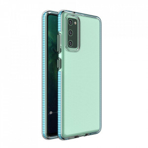 Прозрачен силиконов гръб с цветен кант Spring - Samsung Galaxy S21+ 5G светлосин - Img 5