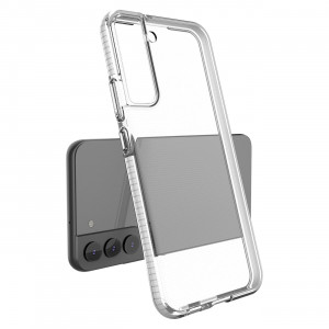 Прозрачен силиконов гръб с цветен кант Spring - Samsung Galaxy S22+ черен - Img 3