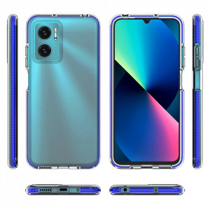 Прозрачен силиконов гръб с цветен кант Spring - Xiaomi Redmi Note 11E / Redmi 10 5G / 10 Prime Plus 5G / Poco M4 5G светлорозов - Img 2