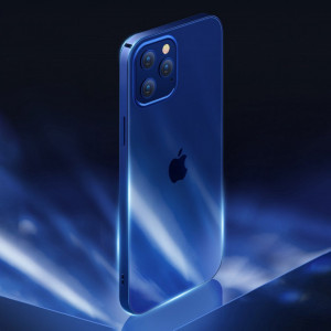 Прозрачен ултратънък гръб JOYROOM New Beautiful с цветна рамка - iPhone 12 Pro Max зелен - Img 2
