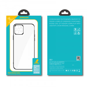 Прозрачен ултратънък гръб JOYROOM New Beauty с цветна рамка - iPhone 12 mini червен - Img 5