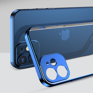 Прозрачен ултратънък гръб JOYROOM New Beauty с цветна рамка - iPhone 12 mini червен - Img 10