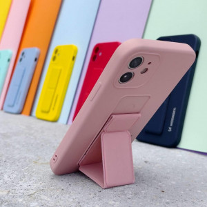 Силиконов гръб със стойка WOZINSKY Kickstand - iPhone 12 Pro сив - Img 8