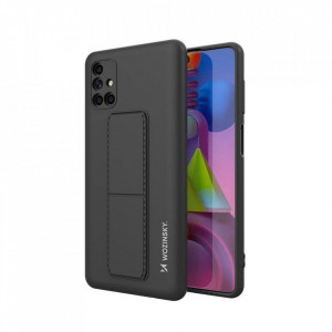 Силиконов гръб със стойка WOZINSKY Kickstand - Samsung Galaxy M51 черен - Img 1