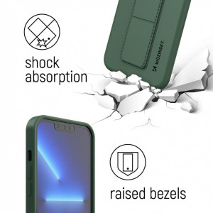 Силиконов гръб със стойка WOZINSKY Kickstand - Samsung Galaxy S22+ червен - Img 4