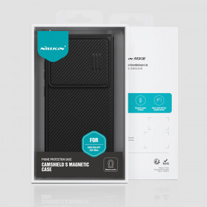 Силиконов гръб с подвижно покритие за камерата NILLKIN CamShield S MagSafe - Samsung Galaxy S23 Ultra черен - Img 18