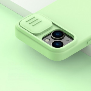 Силиконов гръб с подвижно покритие за камерата NILLKIN CamShield MagSafe - iPhone 14 Plus черен - Img 9