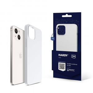 Силиконов гръб 3mk Hardy Silicone MagSafe - iPhone 15 сребристобял