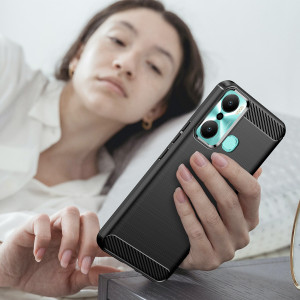 Силиконов гръб Carbon - Infinix Hot 20 Play черен - Img 7