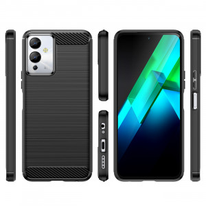Силиконов гръб Carbon - Infinix Note 12i черен - Img 2