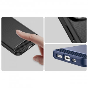 Силиконов гръб Carbon - iPhone 14 Pro Max син - Img 11