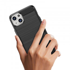 Силиконов гръб Carbon - iPhone 15 Plus син - Img 4