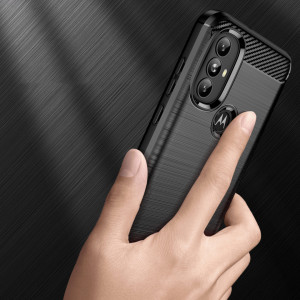 Силиконов гръб Carbon - Moto g power 2022 черен - Img 3