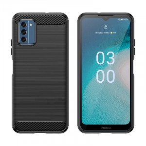 Силиконов гръб Carbon - Nokia C300 черен - Img 2