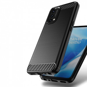 Силиконов гръб Carbon - OnePlus Nord N200 5G черен - Img 7