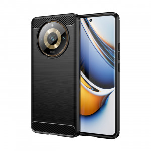 Силиконов гръб Carbon - Realme 11 Pro / 11 Pro+ 5G черен - Img 1