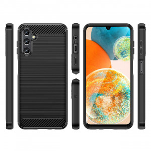 Силиконов гръб Carbon - Samsung Galaxy A14 / A14 5G черен - Img 2