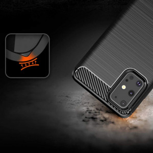Силиконов гръб Carbon - Samsung Galaxy S20 Ultra / S20 Ultra 5G черен - Img 7