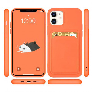 Силиконов гръб Card с портфейл за документи - Xiaomi Redmi Note 10 / 10s червен - Img 4
