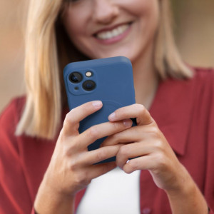 Силиконов гръб Silicone Mag Cover - iPhone 12 Pro Max син - Img 2