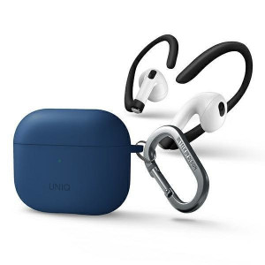 Силиконов калъф за слушалки UNIQ Nexo - AirPods 3 + куки син - Img 1