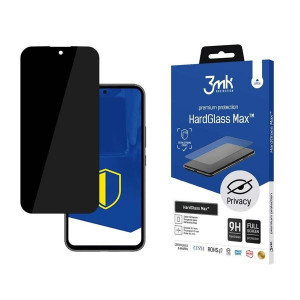Стъклен протектор с пълно покритие с филтър за поверителност 3mk Hard Glass Max Privacy - Samsung Galaxy A34 5G с черна рамка