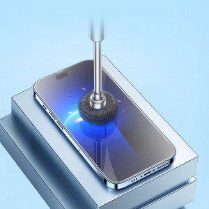 Стъклен протектор с пълно покритие 0.4 mm със защита на високоговорителя и инструмент за поставяне BASEUS - iPhone 14 Pro Max - Img 15
