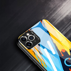 Цветен стъклен гръб с покритие за камерата - iPhone 11 Pro Max модел 1 - Img 4