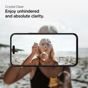 2 бр. закален стъклен протектор SPIGEN Align Master FC с инструмент за поставяне - iPhone 15 Pro Max черен - Img 11