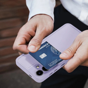 3 в 1 гръб със стойка и слот за карти Dux Ducis Rafi II MagSafe със система против кражба - Samsung Galaxy S24 лилав - Img 7