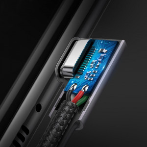 90° кабел за зареждане и данни с оплетка UGREEN USB Type C към USB Type C Power Delivery с бързо зареждане FCP 3A 1m сив (70529 US323) - Img 8