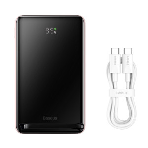 BASEUS Magnetic Bracket с безжично зареждане бързо зареждане Външна батерия 10000mAh 20W розов (c BASEUS Xiaobai series бързо зареждане кабел Type-C към Type-C 60W(20V / 3A) 50cm бяла) Overseas Edition - Img 14