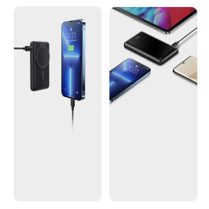 BASEUS Magnetic Bracket с безжично зареждане бързо зареждане Външна батерия 10000mAh 20W розов (c BASEUS Xiaobai series бързо зареждане кабел Type-C към Type-C 60W(20V / 3A) 50cm бяла) Overseas Edition - Img 20