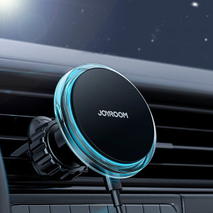 Joyroom стойка за кола Qi Wireless Induction зарядно 15W (MagSafe - iPhone Compatible) - Ventilation Grille сребрист (JR-ZS291) - Img 11