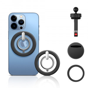 Joyroom kit multifunctional magnetic стойка за кола ring phone support черен (JR-ZS294) - Img 12