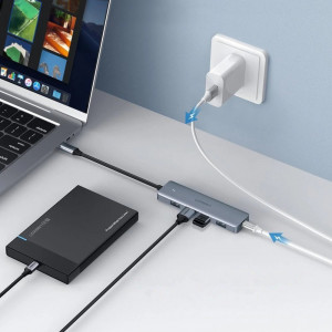 USB хъб UGREEN USB Type C към 4x USB Type A 3.2 Gen.1 и USB Type C Power Delivery (CM219 70336) сив - Img 17