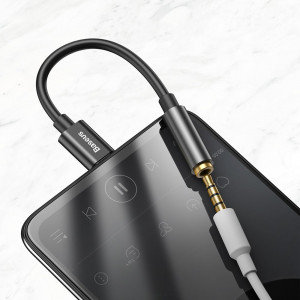 Адаптер за слушалки BASEUS L54 USB Type C към мини жак 3.5mm DAC конвертор, 24 bit, 48 KHz (CATL54-01) черен - Img 11