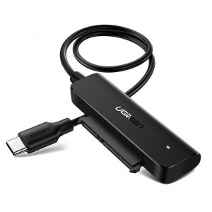 Адаптер Ugreen 2.5'' SATA III 3.0 HDD SSD към USB Type C 3.2 Gen 1 (SuperSpeed USB 5Gbps) (70610 CM321) черен - Img 1