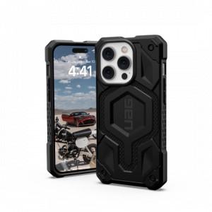 Армиран гръб UAG Monarch MagSafe - iPhone 14 Pro черен кевлар - Img 3