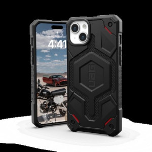 Армиран гръб UAG Monarch Pro MagSafe - iPhone 15 Plus черен кевлар - Img 3