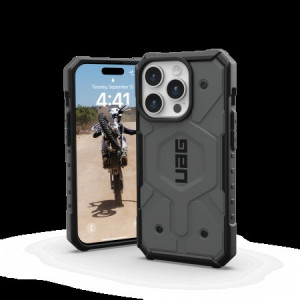 Армиран гръб UAG Pathfinder MagSafe - iPhone 15 Pro silver - Img 2