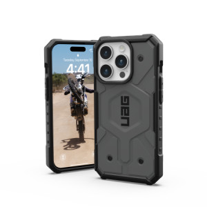 Армиран гръб UAG Pathfinder MagSafe - iPhone 15 Pro silver - Img 1