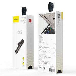 Аудио адаптер BASEUS L41 USB Type C към USB Type C / мини жак 3.5 mm (CATL41-01) черен - Img 13