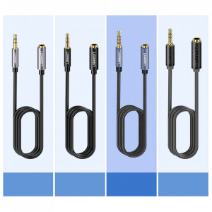 Аудио кабел UGREEN жак 3.5mm (мъжко) към жак 3.5mm (женско) 1m (AV118) син - Img 6