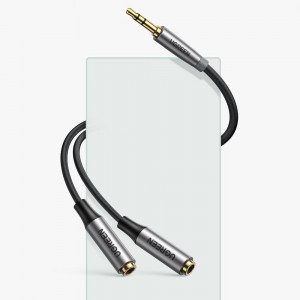Аудио сплитер UGREEN жак 3.5mm (мъжко) към 2x жак 3.5mm (женско) 0.2m черен (AV191 50253) - Img 6